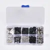 Suministro Directo de Fábrica Caja de 10 Unidades Broches de Costura, Ganchos para Pantalones, Juego de Ganchos para Cuello, Accesorios para Ropa, Broches para Ropa Interior Plateados y Negros