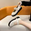 Zapatos de cuero estilo colegial con punta redonda y lazo para mujer, nuevos 2026 primavera y otoño, versátiles, vintage, con velcro, tipo Mary Jane