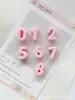 Colgante de Letra Acrílica Digital con Agujero Grande de 6 mm, Cuentas Sueltas, Materiales para Bolsos Tejidos a Mano DIY, Accesorios Colgantes, Números