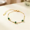 Acero de Titanio Cuadrado Color Circonita Collar Moda Femenina Cadena para Clavícula Viaje Diario Joyería de Acero de Titanio
