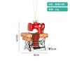 Decorações de Natal criativas carro falso mochila escolar câmera pequeno pingente vidro pintado pingente de decoração de árvore de Natal