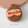 Peine Plegable de Bolsa de Aire de Dibujos Animados Peine de Masaje Lindo Peine con Espejo Integrado Peine Portátil Mini con Cojín de Aire Peine de Peluquería Venta al por Mayor