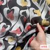 Tela Chifón de Seda Estampada Ancha de 140 cm, Chifón de Seda Morera Ligero Falda de Playa de Verano, Ropa de Protección Solar, Tela para Bufanda de Seda