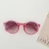 Gafas de sol para niños bebé toma callejera forma cóncava color crema niños y niñas aman gafas de sol redondas coloridas retro