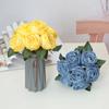 Flor de Imitación Rosa Europea Novia Boda Flor de Mano Ramo de Mesa Rosa 7 Letras a Mano Rosa Concubina Imperial