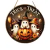 Decoração de Parede Amazon Transfronteiriça Placa de Porta de Madeira Popular para Halloween Placa de Porta de Boas-Vindas Pendurada Cenário de Festa
