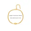 Pulseira com Letras Iniciais em Inglês A-Z Gravadas e Contas Vendida Quente Transfronteiriça Pulseira Simples de Amor Atacado