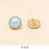 Botões redondos estilo retrô em formato de árvore, casaco feminino estiloso, jaqueta estilo Chanel, botões decorativos para cardigã de tricô, acessórios para vestuário