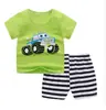 Novo Conjunto de Verão Infantil de Manga Curta, Estilo Fino Roupas para Meninos, Nova Camiseta para Meninas, Roupas para Bebês e Crianças, Peça Única Atacado