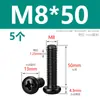 Tornillos M2M3M4M5M6M8 Negros de Acero Inoxidable 304, Tornillos de Cabeza Redonda Phillips, Tornillos para Máquina de Cabeza Plana Zincados Negros