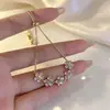 Pulsera de flor de circonita cúbica de moda en TikTok, popular entre las influencers femeninas, estilo coreano, minimalista, diseño único y joyería personalizada