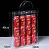 Bolsa Transparente de PVC com Logo Personalizado Impresso, Bolsa de Presente para Doces de Casamento de Luxo, Feita Sob Medida