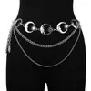 Cadena de metal multicapa para mujer, estilo europeo y americano, con diseño transfronterizo, estilo retro, con diseño de girasol y luna.