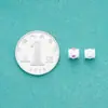 Plata Pura 999 Chapado Diamante 6mm Cuentas Espaciadoras Cubo Cuentas Pulsera de Cristal DIY Collar Accesorios de Plata Material