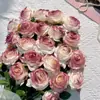 Al por mayor Ins Flamenco Rosa Simulado Adornos Arreglo Floral Foto Alto Valor Regalo DIY Flor Artificial Decoración Tela de Seda