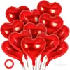 Balões de Folha de Alumínio Coração de Amor 18 polegadas Transfronteiriços 12 Peças Conjunto de Balões Dia dos Namorados Festa de Aniversário Casamento Decoração Arranjo
