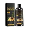 Champú para el cuidado del cabello de origen vegetal (Negro) Limpia el Cuero Cabelludo, Suaviza el Cabello, Lo Deja Ligero, Hidratado y Suave
