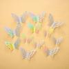 Pegatinas de Pared de Mariposa 3D para Exportación, Calcomanías Huecas Recortadas de Metal Falso, Papel Tapiz Creativo para Decoración de Sala de Estar y Dormitorio, Al por Mayor