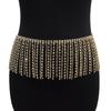 Cinturón Nuevo Transfronterizo para Mujer Cadena de Cintura para Danza del Vientre Incrustada con Pedrería Falda de Pedrería Lista para la Venta