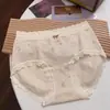 Estilo pastoral estampado floral 10A antibacteriano ropa interior de dama algodón puro entrepierna extendida ribete de encaje francés alta elasticidad boxers