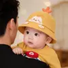 Chapéu Infantil Outono Inverno Quente Espessado À Prova de Vento Chapéu de Pescador Meninos Meninas Bebê Fofo Super Fofo Chapéu de Sol para Exterior Primavera