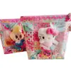 Muñeca con estampado de dibujos animados florales, bolsa de almacenamiento de artículos de tocador y necesidades diarias con arena movediza transparente, bolsas pequeñas de maquillaje, fabricantes, venta al por mayor