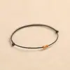Pai falecido um trançado em linha de cânhamo com detalhes em tons de azeitona pulseira da sorte para casais sorte trançado manual cordão de mão esta vida ano simples tornozeleira versão estudante