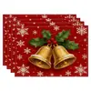 Amazon Manteles Navideños Muñeco de Nieve Árbol de Navidad Manteles Decoración de Mesa de Comedor Occidental Manteles Aislantes Fiesta Navideña