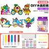 Pedido Mínimo de Set en Caja, Juguetes de Pintura con Pegamento Sin Hornear para Niñas, Colgantes de Colorear y Graffiti DIY, Pinturas de Cristal con Pegamento Pintado para Niños