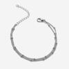 Pulseira Estilo Boêmio Ins Moda Simples Contas de Cobre Dupla Camada Empilhada Feminina Geométrica Acessório de Pulseira da Moda