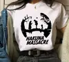Camiseta Estampada Gráfica Chucky Moda Streetwear Casual Gola Redonda Manga Curta Tamanho Grande Feminina