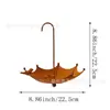 Paraguas Popular Oxidado Transfronterizo, Comedero para Pájaros con Forma de Paraguas, Colgante para Jardín y Patio, Artesanías de Metal