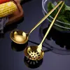 Acero Inoxidable Portugués Vajilla Utensilios de Cocina traje Hogareño Cuchara Dorada para Sopa Polvo de Sopa Pala para Pastel a la Parrilla Cuchara para Aceite Pala para Platos