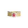 Anillo de Rubí Natural Guan Yu Anillo Vintage Texturizado de Piedras Preciosas Coloridas Joyería Venta al por Mayor en Vivo Dropshipping S4083001