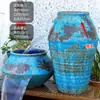 Filtro Paisajismo Juego Completo de Adornos Cerámicos para Estanques de Peces Maceta de Cerámica Tanque de Peces Antiguo Agua Circulante Piscicultura Agua Corriente Cascada