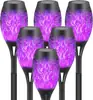 Lámpara solar de llama transfronteriza de 12 LED, pequeña antorcha para exteriores, impermeable, para patio, paisajismo, césped, decorativa, para suelo.