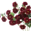 Flores Artificiales Rosa Iceberg Flores Falsas Hogar Sala de Estar Mesa de Comedor Arte Floral Adornos Salón de Bodas Arreglo Floral Flores de Seda
