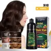 Fábrica de Comercio Exterior Augeas Crema Tinte para el Cabello Negro para Cubrir Canas y Volverlo Negro Color Vegetal Herbal