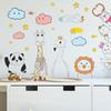Novo LD96061 Desenho Animado Pequeno Animal Nuvens Quarto Infantil Jardim de Infância Decoração de Casa Adesivo de Parede Autoadesivo