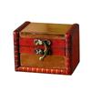 Caja Cuadrada Pequeña de Madera Retro Caja de Madera Antigua Caja de Almacenamiento de Joyería para Escritorio Caja Pequeña de Madera Imitación Cobre Antigua Caja de Joyería