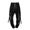 Pantalones Cargo de Cinta Casuales de Hip Hop Callejero Europeo y Americano para Hombre, Nueve Puntos, Marca de Moda, Pierna Suelta, Tendencia
