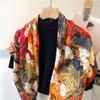 Elegante bufanda de satén para mujer, primavera y verano, bufanda cuadrada grande, chal protector solar, letra Joker, bufanda simple de estilo europeo y americano, venta al por mayor