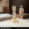Suporte de Vela de Vidro Estilo Nórdico Cor Âmbar Ornamento Decoração de Casa Jantar Romântico à Luz de Velas Adereço para Fotos Foto