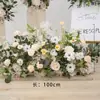Novo Arranjo Grande de Chão para Casamento Banquete de Noivado Flor Artificial de Seda Acabado Arranjo Floral Decorativo Corredor Arte Floral para Casamento