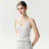 Camisola de cachemira suave y cómoda de punto gofre, corte ajustado para mujer, versátil con tirantes finos, estilo nuevo