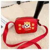Bolsa de Año Nuevo 2026 para Niños Estampado Lindo de Dibujos Animados Sobre Rojo de Año Nuevo para Bebé Bolso Festivo Individual para Hombro para Niños y Niñas