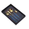 Juego de Cubiertos Estilo Occidental de Acero Inoxidable 304 para Uso Doméstico, Alto Valor Estético, Cuchillo para Bistec, Tenedor y Cuchara Estilo Ins, Juego de Tres Piezas en Caja de Regalo