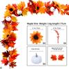 Hojas de arce colgantes de otoño para Halloween, simulación de ratán, Navidad, Acción de Gracias, Festival de la cosecha, decoración para el hogar, hojas de arce de ratán