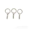 Venta al por mayor de fábrica llavero de círculo de hierro llavero llavero de acero inoxidable llavero de anillo plano con apertura accesorios para llavero