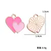 Serie de San Valentín Goteo de Aceite Corazón Rojo y Rosa Accesorios para Joyería DIY Pendientes Pulseras Colgantes Aleación Materiales Decorativos